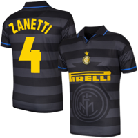 F.C. Internazionale Retro Shirt Uit 1997-1998 + Zanetti 4