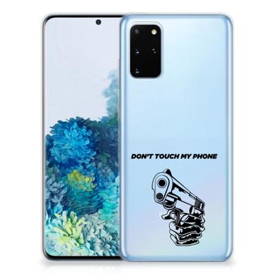 Samsung Galaxy S20 Plus Silicone-hoesje Gun Don't Touch My Phone Samsung Galaxy S20 Plus Silicone-hoesje Gun Don't Touch My Phone