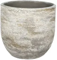 HS Potterie Miami bloempot keramiek 23x21cm grijs