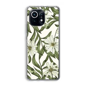 Wit bloemenpatroon: Xiaomi Mi 11 Transparant Hoesje