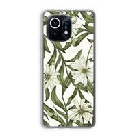 Wit bloemenpatroon: Xiaomi Mi 11 Transparant Hoesje