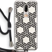Geometrisch patroon: OnePlus 6 Transparant Hoesje met koord