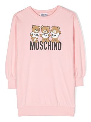 Moschino Kids robe courte Teddy Bear en coton - Rose