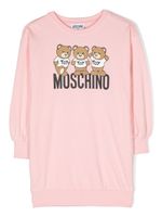 Moschino Kids robe courte Teddy Bear en coton - Rose - thumbnail