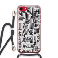 Moroccan Print: iPhone SE 2020 Transparant Hoesje met koord