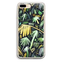 Tropical Palms Dark: iPhone 7 Plus Transparant Hoesje