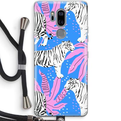 Tijger: LG G7 Thinq Transparant Hoesje met koord