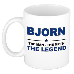 Bjorn The man, The myth the legend cadeau koffie mok / thee beker 300 ml   -