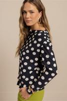 Fleur polkadot top - darkblue/kit - 13493