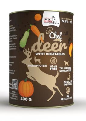 SYTA MICHA Chef Deer with vegetables - nat hondenvoer - 400g