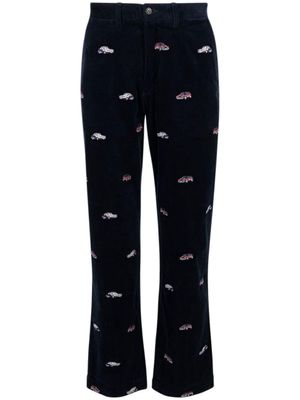 Palace x Ralph Lauren pantalon brodé - Bleu