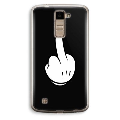 Middle finger black: LG K10 (2016) Transparant Hoesje