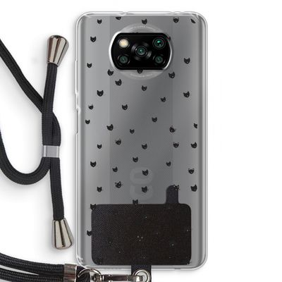 Kleine kattenkopjes: Xiaomi Poco X3 Pro Transparant Hoesje met koord