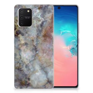 Samsung Galaxy S10 Lite TPU Siliconen Hoesje Marmer Grijs