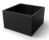 Artus rechthoekige Aluminium plantenbakken Lengte: 1200 Breedte: 500 Hoogte: 600 - Geroba