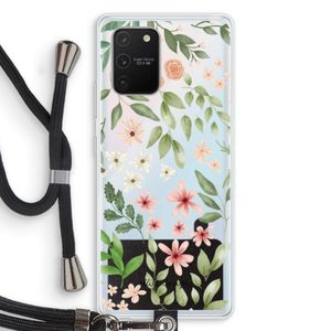 Botanical sweet flower heaven: Samsung Galaxy S10 Lite Transparant Hoesje met koord