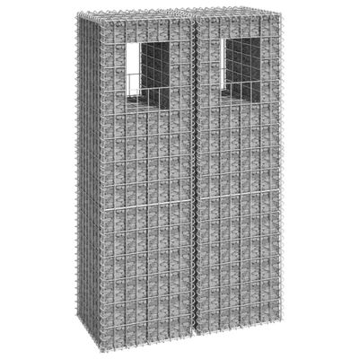 VidaXL Schanskorf palen 2 st 40x40x140 cm ijzer