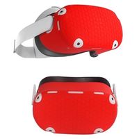 Oculus Quest 2 VR-headset siliconen hoesje - rood - thumbnail