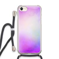 Clouds pastel: iPhone 8 Transparant Hoesje met koord