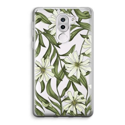 Wit bloemenpatroon: Honor 6X Transparant Hoesje