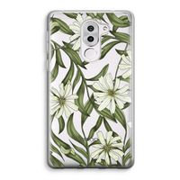Wit bloemenpatroon: Honor 6X Transparant Hoesje