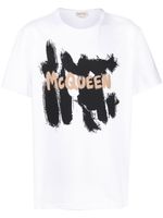 Alexander McQueen t-shirt à logo imprimé - Blanc