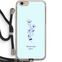 Bloom with grace: iPhone 6 PLUS / 6S PLUS Transparant Hoesje met koord