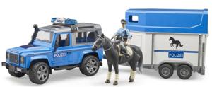 bruder Land Rover Defender politievoertuig met politie te paard modelvoertuig 02588