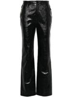 Claudie Pierlot pantalon en cuir artificiel à coupe droite - Noir - thumbnail