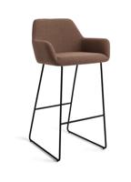 Jesper Home Barkruk 'Hiroo' Slide Black, kleur Rustic Rye (zithoogte 75cm)