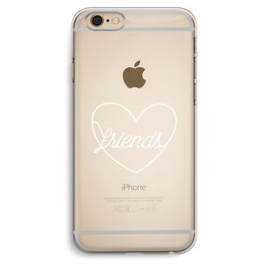 Friends heart pastel: iPhone 6 Plus / 6S Plus Transparant Hoesje