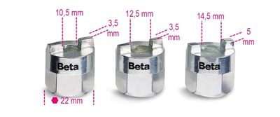 Beta 3-delig set speciale doppen voor schokdempermoeren 1557/S3 - 015570010