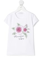 Monnalisa t-shirt à fleurs - Blanc - thumbnail