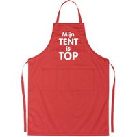 Benza Schort Mijn Tent is TOP - Grappige/Leuke/Mooie/Luxe Keukenschort - Rood