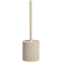 Leen Bakker - Toiletborstelhouder Nordic Beige - Polyresin - Beige#Taupe - 10.3x10.3x34.7 Cm