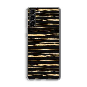 Gouden strepen: Samsung Galaxy S21 Plus Transparant Hoesje