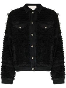 1017 ALYX 9SM x Blackmeans veste en jean à effet usé - Noir