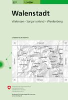 Wandelkaart - Topografische kaart 237 Walenstadt | Swisstopo - thumbnail