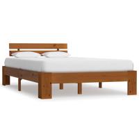 Bedframe met hoofdbord grenenhout honingbruin 140x200 cm