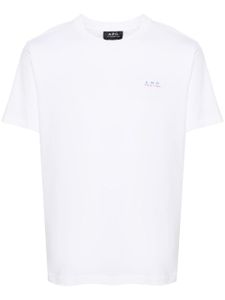 A.P.C. t-shirt à logo imprimé - Blanc