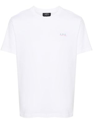 A.P.C. t-shirt à logo imprimé - Blanc