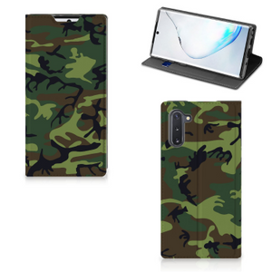 Samsung Galaxy Note 10 Hoesje met Magneet Army Dark