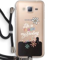 Tough Life: Samsung Galaxy J3 (2016) Transparant Hoesje met koord
