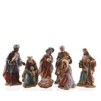 7-delige kerststal figuren beeldjes 9 cm - thumbnail