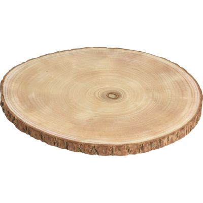 1x stuks houten decoratie boomschors boomschijven D35 cm