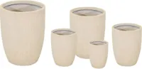 Mega Collections Bloempot Nora Nora Egg Pot Hoog - Ø57 x H67 cm - Desert (Beige)