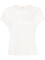 Brunello Cucinelli t-shirt à carreaux ton-sur-ton - Tons neutres