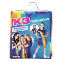 Studio 100 K3 verkleedjurk regenboog blauw, 3-5 jaar