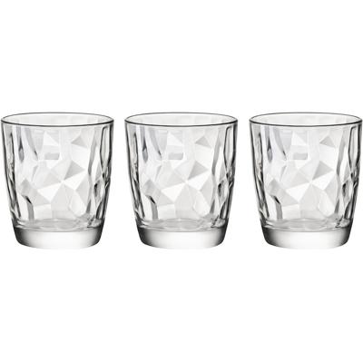 Tumbler waterglazen - 3x - 305 ml - transparant - glas - Diamond - sapglazen