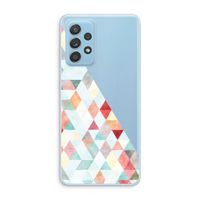 Gekleurde driehoekjes pastel: Samsung Galaxy A73 Transparant Hoesje